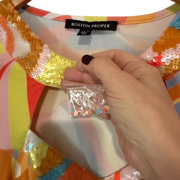 Boston Proper "Into the Sun" Embellished Maxi Dress – Size S – NWOT - Picture 5 of 9